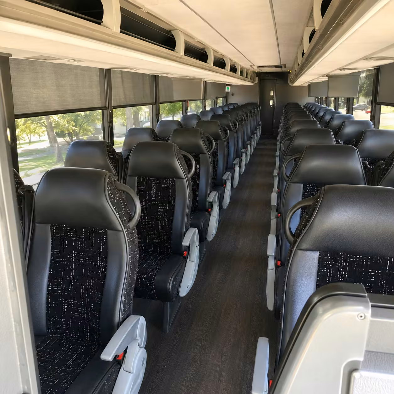 40 56 passenger charter bus inside