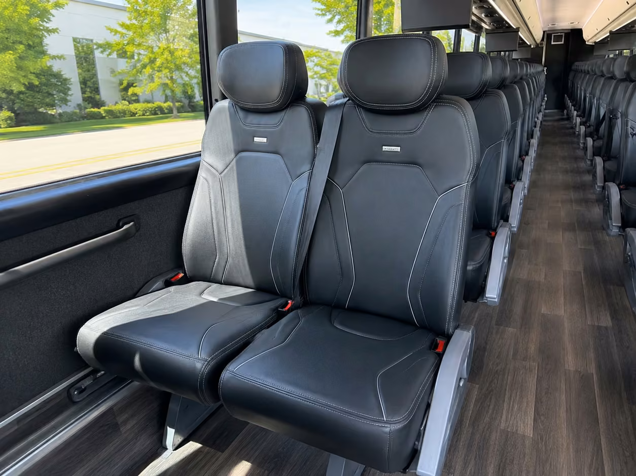 40 56 passenger charter bus interior
